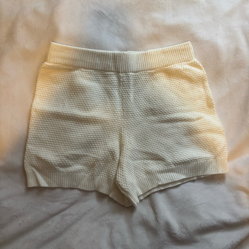 Sincerely Jules White High Waist Crochet Shorts